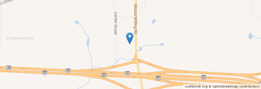 Mapa de ubicacion de Missy's Grill en アメリカ合衆国, ノースカロライナ州, Orange County.