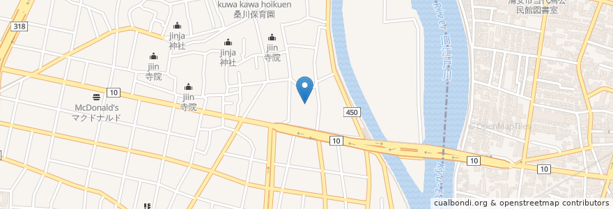 Mapa de ubicacion de 善徳寺 en 日本, 東京都, 江戸川区.
