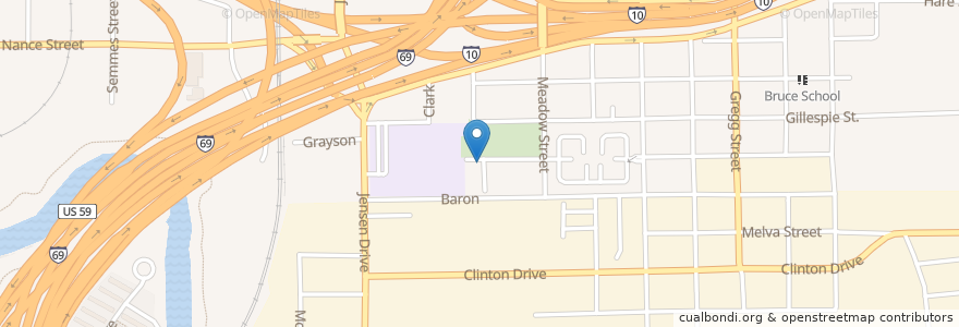 Mapa de ubicacion de Ortega's Kitchen en United States, Texas, Houston, Harris County.