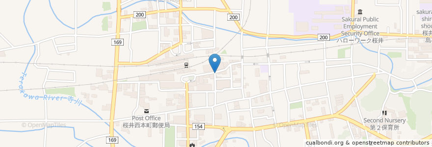 Mapa de ubicacion de ぶんさん en 日本, 奈良県, 桜井市.