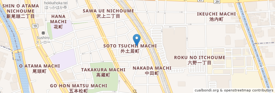 Mapa de ubicacion de 大乗院 en Japan, 愛知県, Nagoya, 熱田区.