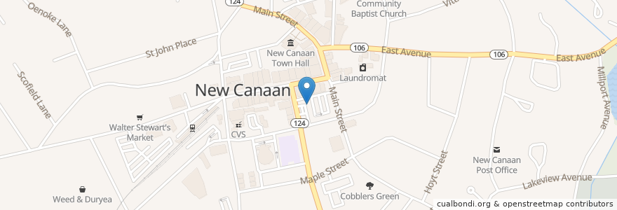 Mapa de ubicacion de MobiMart en 美利坚合众国/美利堅合眾國, 康涅狄格州 / 康乃狄克州, Fairfield County, New Canaan.
