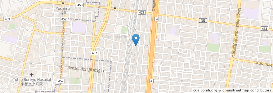 Mapa de ubicacion de 鳥二郎 en ژاپن, 東京都, 台東区.