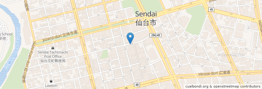 Mapa de ubicacion de Michinoku-Joseki Hanaza en Japan, Miyagi Prefecture, Sendai, Aoba Ward.