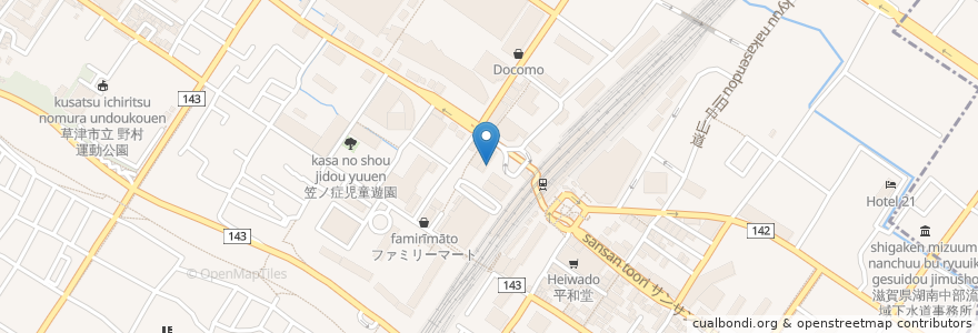Mapa de ubicacion de リバティ en 일본, 시가현, 草津市.