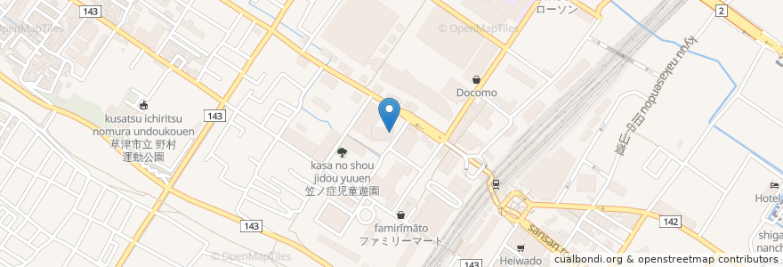 Mapa de ubicacion de 伊藤内科クリニック en 日本, 滋賀県/滋賀縣, 草津市.