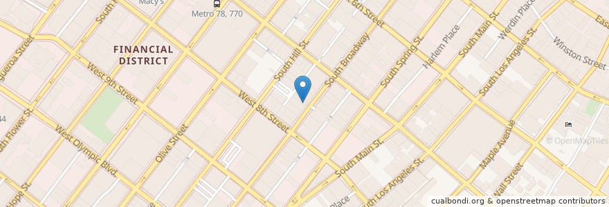 Mapa de ubicacion de MedMen Los Angeles - Downtown (DTLA) en الولايات المتّحدة الأمريكيّة, كاليفورنيا, مقاطعة لوس أنجلس, لوس أنجلس.