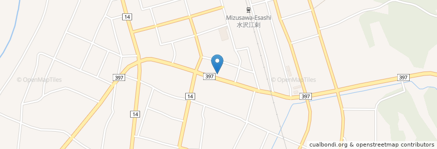 Mapa de ubicacion de はだ調剤薬局 en Jepun, 岩手県, 奥州市.