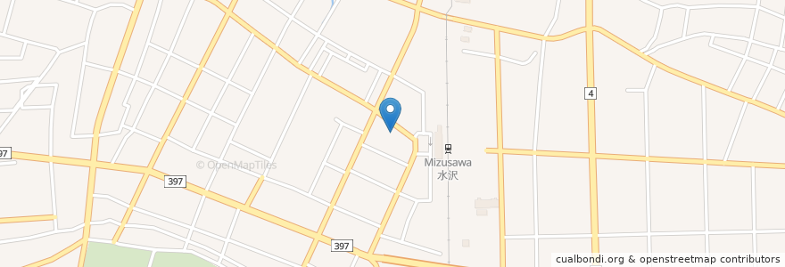 Mapa de ubicacion de 魚民 水沢駅前店 en Japan, Präfektur Iwate, 奥州市.