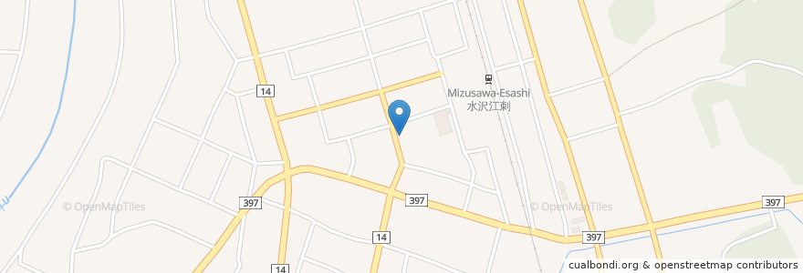 Mapa de ubicacion de 羽田駐在所 en Jepun, 岩手県, 奥州市.