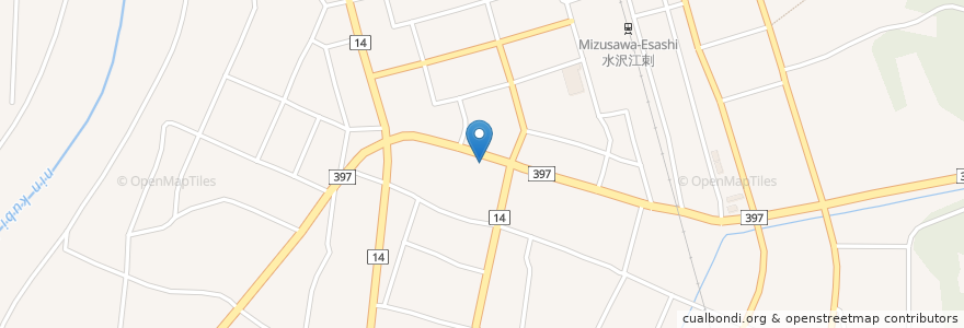 Mapa de ubicacion de 喫茶&軽食 チロル en Japan, Präfektur Iwate, 奥州市.