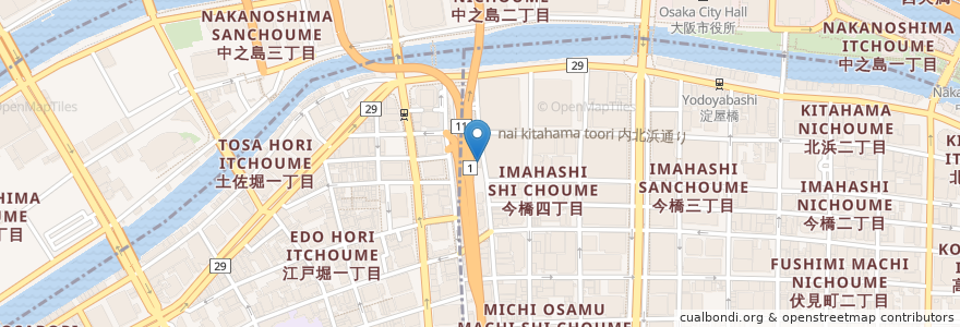 Mapa de ubicacion de 樽屋玄助 en Япония, Осака, 大阪市, 中央区, 北区.