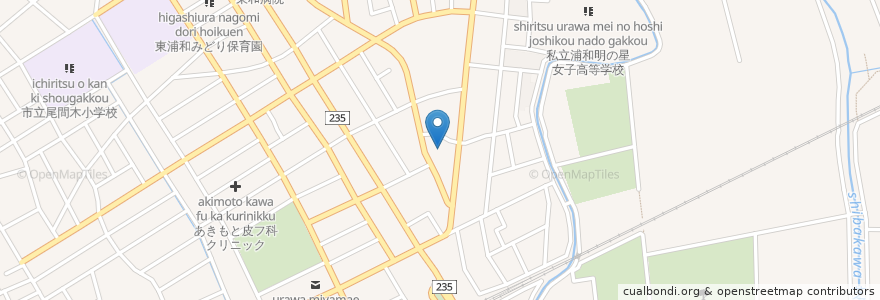 Mapa de ubicacion de 大間木氷川神社 en Japan, Saitama Prefecture, Saitama, Midori Ward.