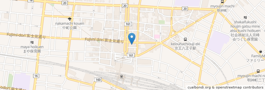 Mapa de ubicacion de トラストパークアクセスビル駐車場 en 日本, 東京都, 八王子市.