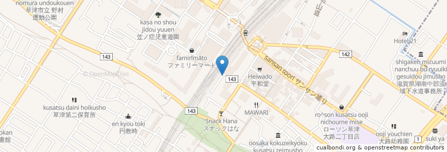 Mapa de ubicacion de スナック フレンド en اليابان, شيغا, 草津市.