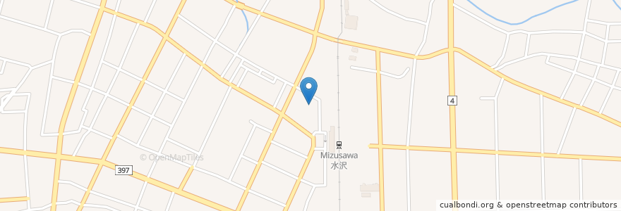 Mapa de ubicacion de 水沢信用金庫 駅前支店 en Japan, 岩手県, 奥州市.