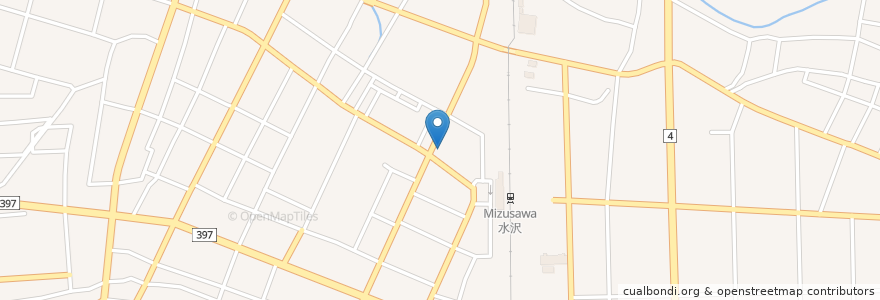 Mapa de ubicacion de 岩手銀行 水沢支店 en 日本, 岩手県, 奥州市.