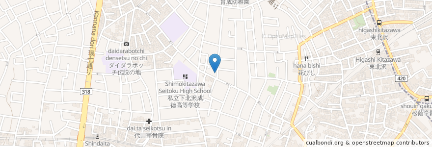 Mapa de ubicacion de 橘寿司 en Japan, Tokio, 世田谷区.