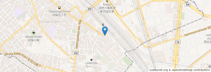 Mapa de ubicacion de 裏口の珈琲屋 en اليابان, 東京都, 北区.