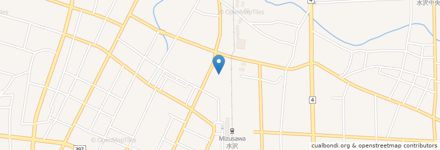 Mapa de ubicacion de Mizusawa Post Office en Japan, Iwate Prefecture, Oshu.