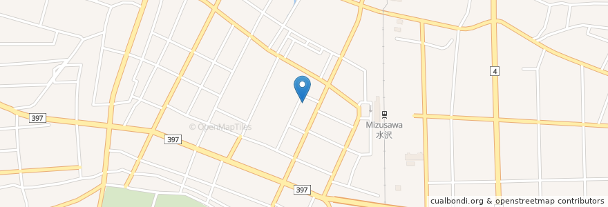 Mapa de ubicacion de 焼鳥屋まるみ en 일본, 이와테현, 奥州市.