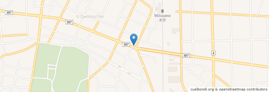 Mapa de ubicacion de やきとりやなぎ en ژاپن, 岩手県, 奥州市.