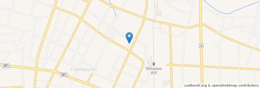 Mapa de ubicacion de 一服屋 en 日本, 岩手県, 奥州市.