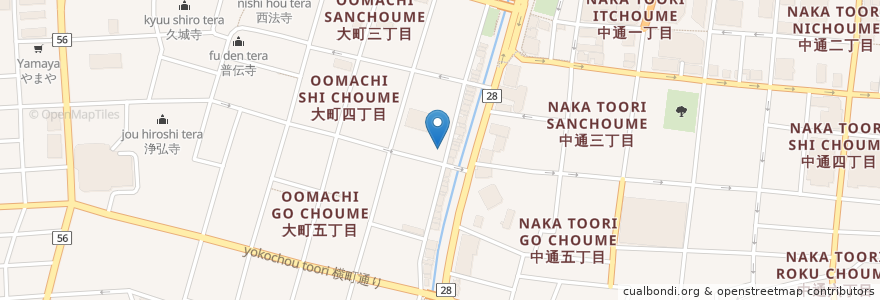 Mapa de ubicacion de 火鉢庵 en Japan, Präfektur Akita, 秋田市.