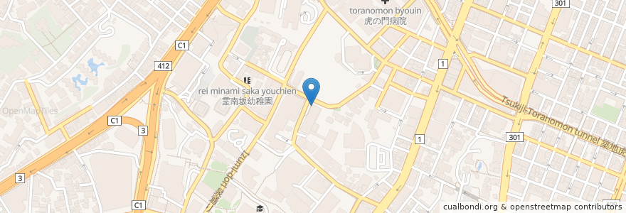 Mapa de ubicacion de Nobi en Japan, 東京都, 港区.