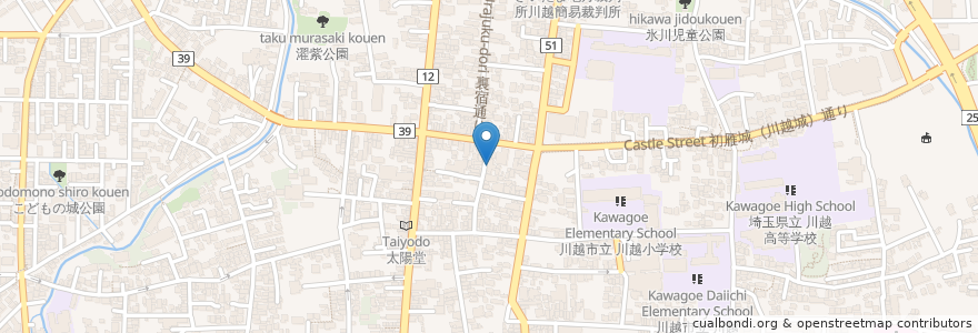 Mapa de ubicacion de Hatsuneya Garden en Japon, Préfecture De Saitama, 川越市.