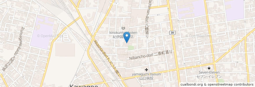 Mapa de ubicacion de ボボラマーマ en 일본, 사이타마현, 川越市.