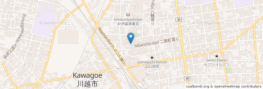 Mapa de ubicacion de Vito en 日本, 埼玉県, 川越市.