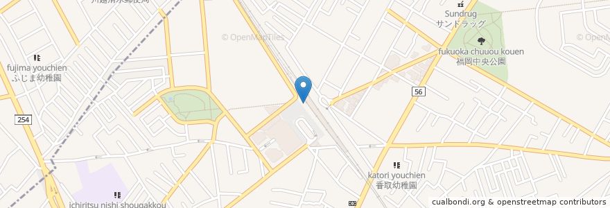 Mapa de ubicacion de とんかつさぼてん en Japão, 埼玉県, ふじみ野市.