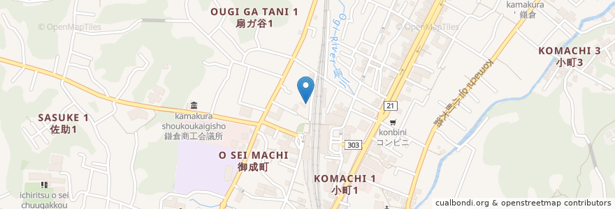Mapa de ubicacion de 丸山歯科鎌倉クリニック en 日本, 神奈川県, 鎌倉市.
