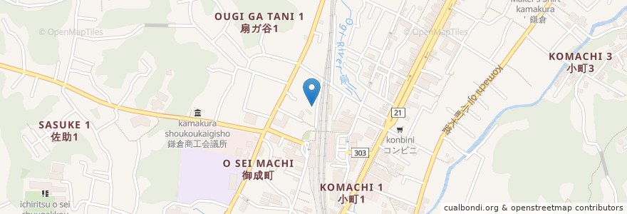 Mapa de ubicacion de AIX en Jepun, 神奈川県, 鎌倉市.
