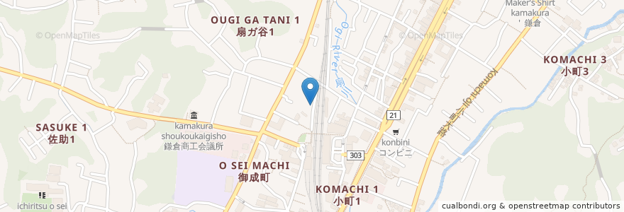 Mapa de ubicacion de 鎌倉 六弥太 en Japão, 神奈川県, 鎌倉市.