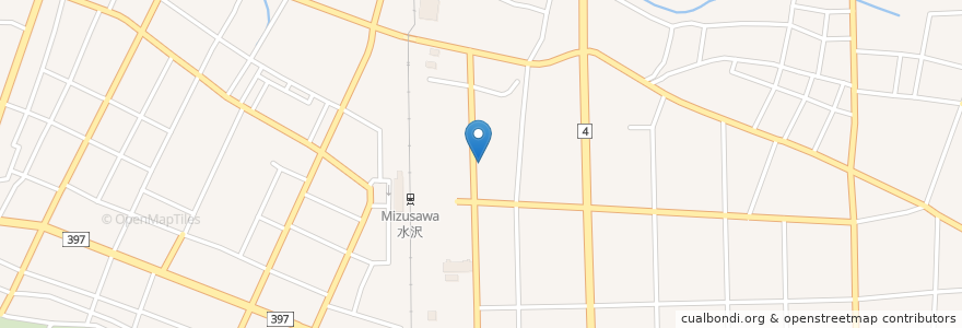 Mapa de ubicacion de エルム調剤薬局 水沢店 en Jepun, 岩手県, 奥州市.