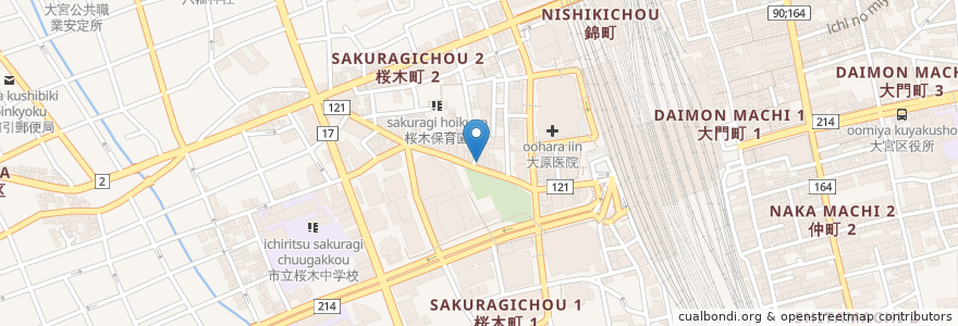 Mapa de ubicacion de ドトールコーヒーショップ en Japonya, 埼玉県, さいたま市, 大宮区.