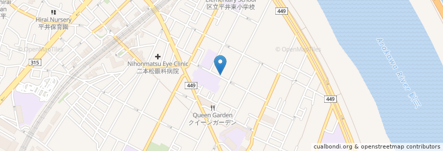Mapa de ubicacion de 深妙寺 en ژاپن, 東京都, 江戸川区.
