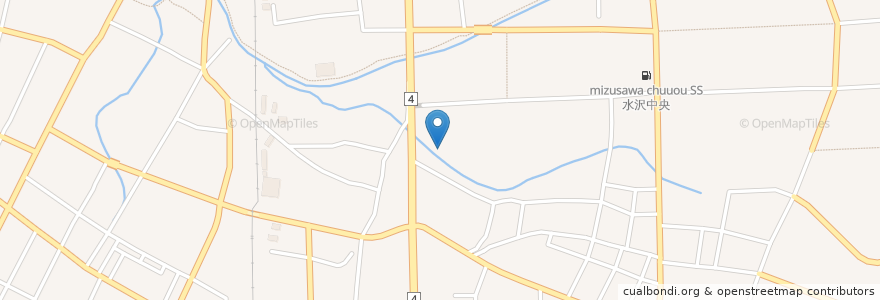 Mapa de ubicacion de ラーメンショップ アジキュー 水沢店 en Япония, Иватэ, 奥州市.