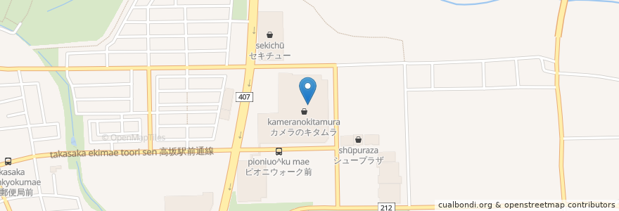 Mapa de ubicacion de ミスタードーナツ en 日本, 埼玉県, 東松山市.