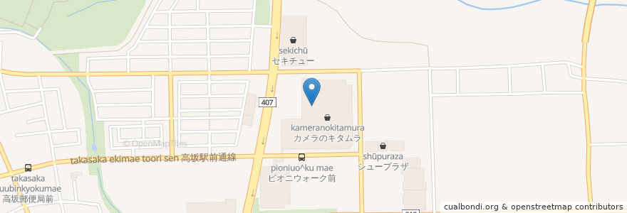 Mapa de ubicacion de マツモトキヨシ en 日本, 埼玉県, 東松山市.