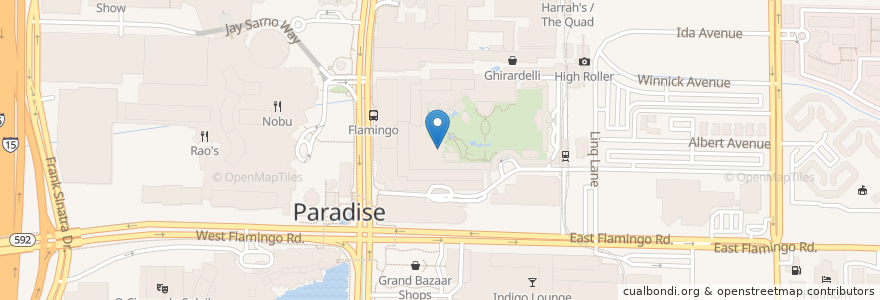 Mapa de ubicacion de Carlos 'n Charlie's en الولايات المتّحدة الأمريكيّة, نيفادا, Clark County, Paradise.