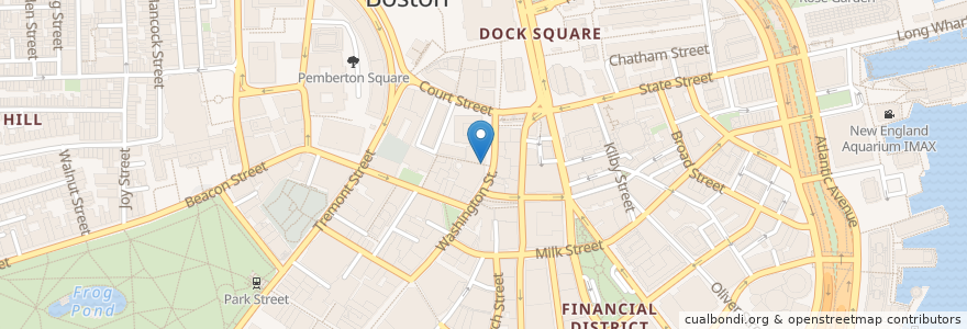 Mapa de ubicacion de Spyce en Amerika Birleşik Devletleri, Massachusetts, Suffolk County, Boston.
