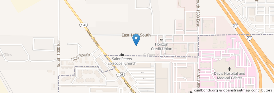 Mapa de ubicacion de New Hope Fellowship en Amerika Syarikat, Utah, Davis County, Clearfield, Layton.