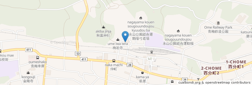 Mapa de ubicacion de 青梅市民センター en Japonya, 東京都, 青梅市.