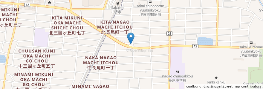 Mapa de ubicacion de 串カツ橙 en 日本, 大阪府, 堺市.