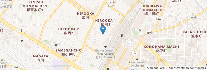 Mapa de ubicacion de nippon rent a car en Japan, Ishikawa Prefecture, Kanazawa.
