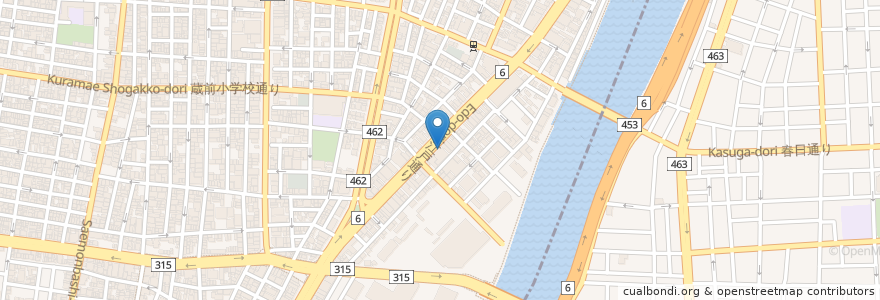 Mapa de ubicacion de やよい軒 en 日本, 东京都/東京都, 台東区.