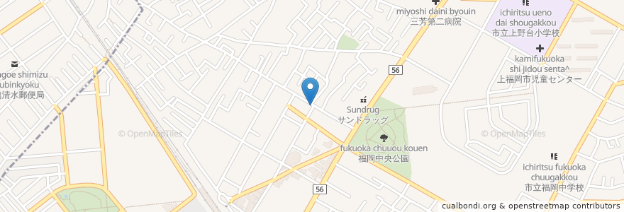 Mapa de ubicacion de かりん en Japão, 埼玉県, ふじみ野市.
